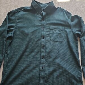 L.L. Bean Teal Casual Button-Down Shirt